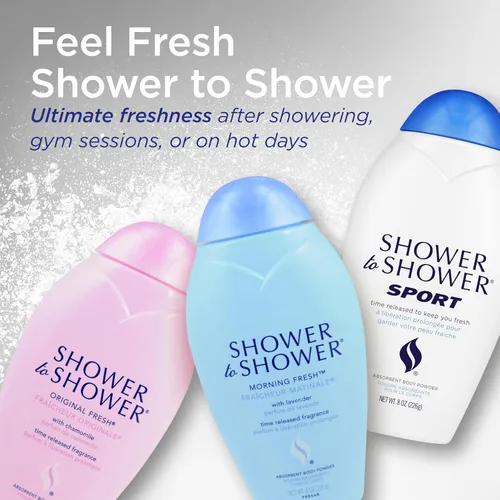 Miniatura 7 de Shower to Shower Morning Fresh - Polvo corporal con lavanda para hombres y mujeres, sin talco, absorbe el sudor, evita rozaduras y olores