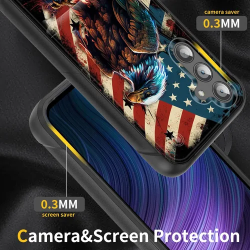 Miniatura 4 de Funda para Galaxy S24 Plus con soporte, doble capa híbrida de policarbonato duro y silicona suave, resistente a prueba de golpes, funda protectora
