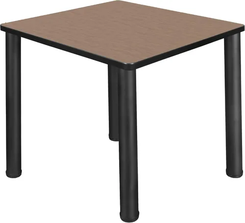 Miniatura 9 de Regency Kee - Mesa cuadrada pequeña para sala de descanso de 30 pulgadas, parte superior de cerezo, patas negras