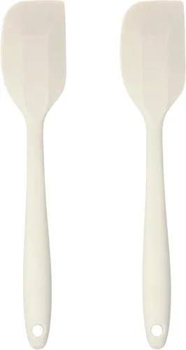 Miniatura 8 de Juego de 4 utensilios de silicona – Espátula de goma, cepillo de repostería, espátula ranurada y paleta de arroz – Juego completo resistente al Rosa