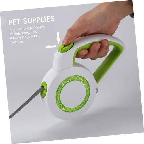 Miniatura 6 de Luxshiny Correa retráctil automática para perros, cuerda duradera para caminar al aire libre para perros y gatos, portátil, con una sola mano
