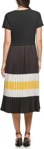 Miniatura 3 de Karl Lagerfeld Paris Womens Pleated Printed Midi Dress