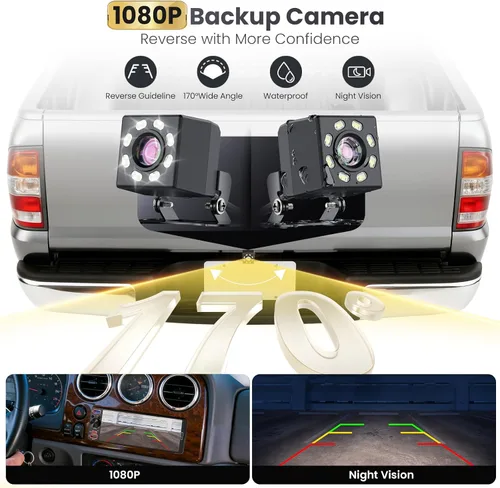 Miniatura 5 de Radio DIN individual estéreo para automóvil con Apple CarPlay y Android Auto, radio de coche con pantalla táctil InCell de 6.5 pulgadas con cámara
