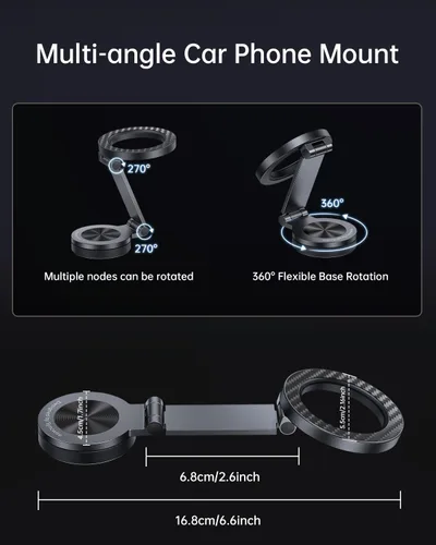 Miniatura 5 de SYNCWIRE Soporte magnético para teléfono MagSafe con rotación de 360° para automóvil, brazo de metal ajustable, soporte de teléfono magnético