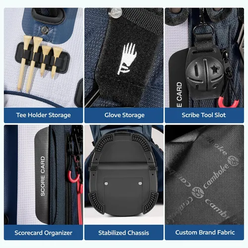 Miniatura 3 de Soporte divisor de longitud completa de 14 vías de alta calidad, apto para bolsa de golf, bolsillo ligero para enfriar y bolsillo para teléfono