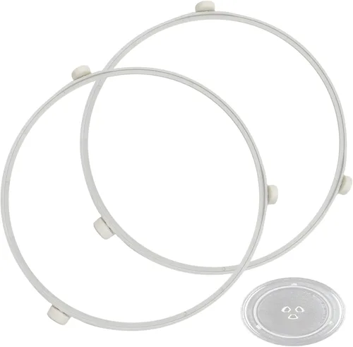 Miniatura 7 de Anillo de soporte de placa giratoria de microondas de 9.5 pulgadas WB06X10705 para microondas GE con rodillos, bandeja de horno de microondas