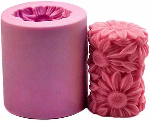 MoldFun Helianthus - Molde de vela de girasol 3D para jabón hecho a mano, bomba de baño, barra de loción, chocolate, gelatina, cera