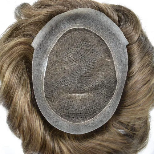 Miniatura 173 de Toupee para hombres Piezas de cabello humano real Encaje suizo para hombres Toupee unidades de cabello humano europeo para hombres Hairpieces