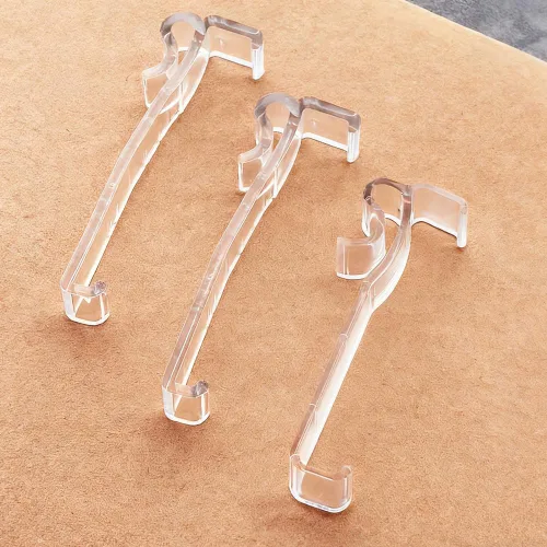 Miniatura 3 de Clips para cenefa, 6 unidades, 3-1/4 pulgadas, clip oculto, plástico transparente para persianas horizontales, soporte de retención de cenefa