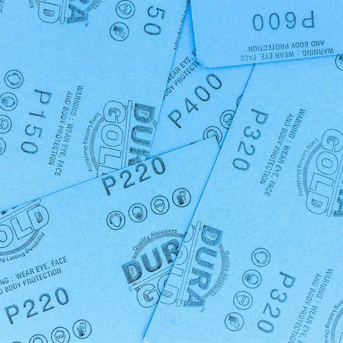 Miniatura 3 de Dura-Gold Hojas de papel de lija húmedas o secas de 5-1/2 x 9 pulgadas, variedad de grano 150, 220, 320, 400, 600 (5 cada una, 25 en total) - Lijado