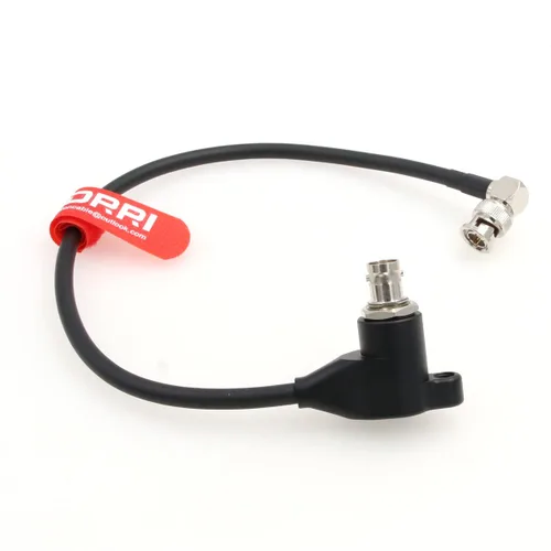 Miniatura 3 de Cable protector SDI de 12 G, aisladores galvánicos en ángulo recto BNC macho a ángulo recto BNC hembra para ARRI Mini, rojo Komodo (negro, 7.9 in)