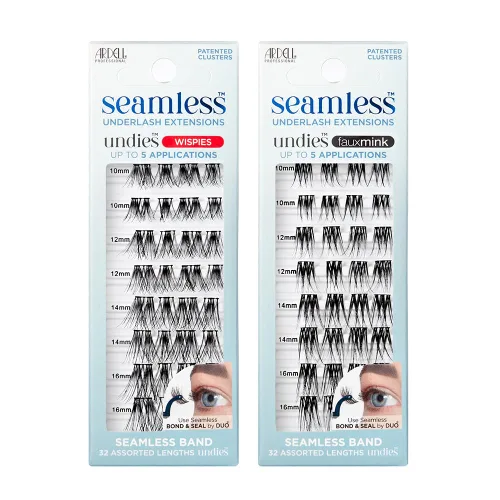 Miniatura 19 de Kit de Recarga de Extensiones de Pestañas Sin Costuras Ardell, Wispies - 32 Longitudes de Racimo Surtidas, Racimos de Pestañas DIY Personalizables