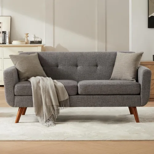 Miniatura 14 de Tbfit Sofá en Forma de L, Sofás Seccionales Modernos de Mediados de Siglo de 80" de Ancho, Sofás de 3 Plazas con Chaise Lounge Amplio, Sofá Beige