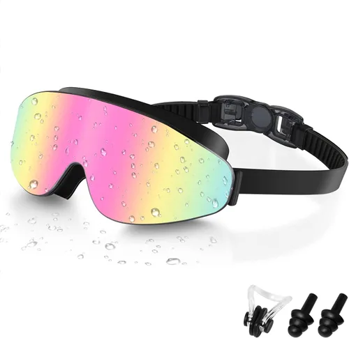 Miniatura 10 de Gafas de natación para niños, gafas de natación polarizadas para niños, visión amplia, antivaho sin fugas, gafas de natación para edades de 4 a 16