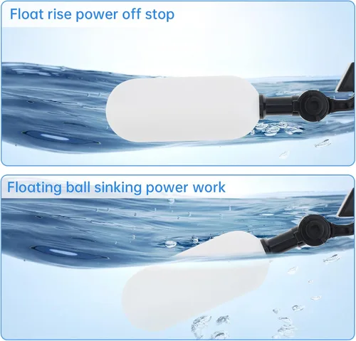 Miniatura 5 de Válvula de flotador, 2 unidades de 1/2 pulgada de control de nivel de agua de brazo ajustable válvula de agua de llenado automático para ganado