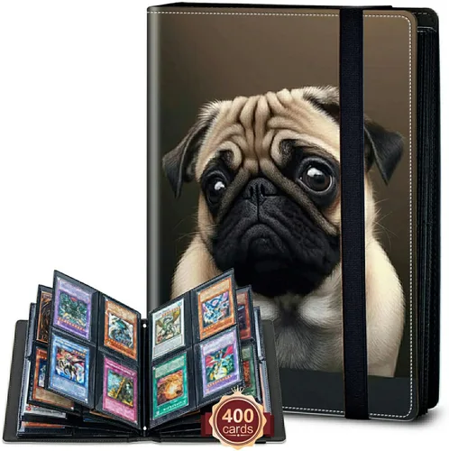 Miniatura 57 de Rossy Carpeta de tarjetas con 4 bolsillos, carpeta de tarjetas intercambiables, álbum de colección de tarjetas, para 160 tarjetas, carpeta