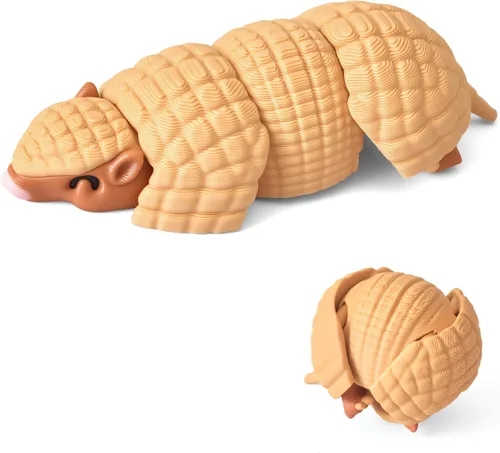 Miniatura 38 de Yipintang Criaturas Impresas en 3D Animales Flexibles - Juego de Animales Fidget de 7 Pulgadas para Decoración de Estantes (Pareja de León Adulto)