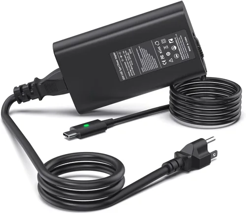 Adaptador de corriente delgado para laptop Dell USB-C de 65 W/W, para Dell Latitude 5289 5420 5289 5590 7420 7390 7490, Dell XPS 13 9360 9365 9370