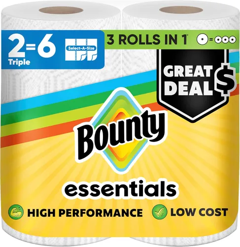 Miniatura 7 de Bounty 75720 Essentials Select-A-Size - Toallas de papel, 2 capas, 78 hojas/rollo, 12 rollos/cartón, 12 unidades (paquete de 1)