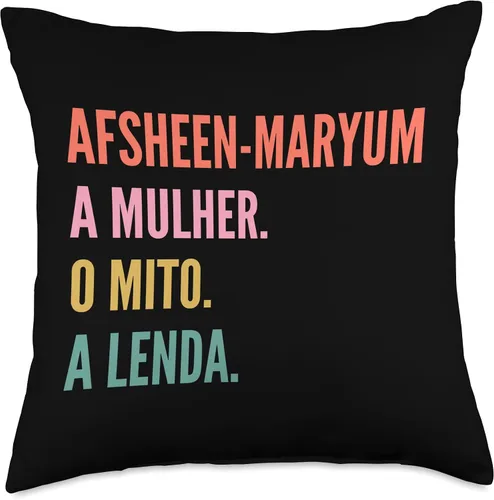 Miniatura 4 de Funny Portuguese First Name Design - Afsheen-Maryum Throw Pillow