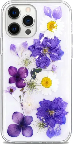 Miniatura 25 de Abbery - Funda diseñada para iPhone 12/12 Pro con purpurina, transparente y linda con diseño de mariposa, correa para la muñeca, brillante