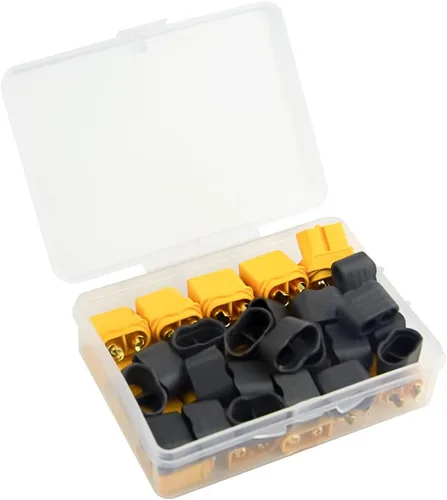 Miniatura 7 de 20 unidades (10 pares) XT60H bala hembra macho conectores con funda de protección de cable para batería DIY RC coche impresora 3D