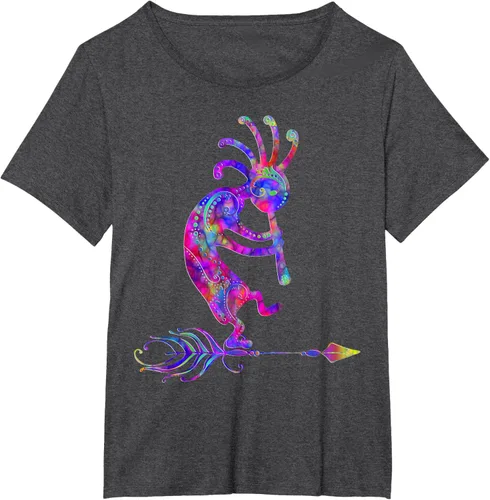 Miniatura 30 de Native American Kokopelli With Feather 2 - Camiseta Fan Fun, Negro, S