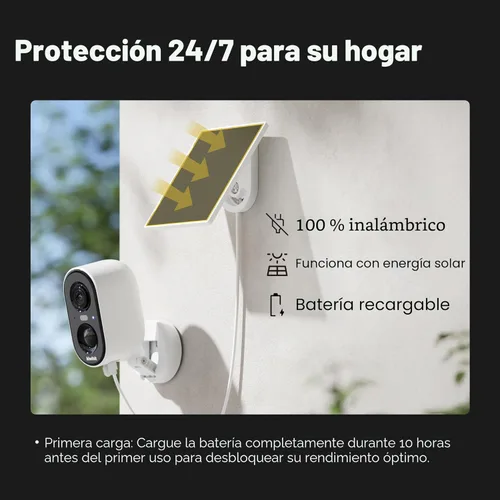 Miniatura 3 de Kiwibit Cámaras de seguridad solares inalámbricas para exteriores, instalación magnética 2K, cámara alimentada por batería con detección