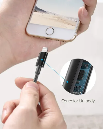 Miniatura 5 de Anker - Cable USB A a Lightning (1.8 m, 1 unidad), cable USB a Lightning de nailon certificado MFi para iPhone 14/13/12/11 Pro/11/XS MAX/XR/8/7/6s