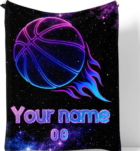 Miniatura 6 de D-Story Manta personalizada con nombre, mantas con nombre personalizado para niños y adultos, mantas de bebé personalizadas para niños y niñas