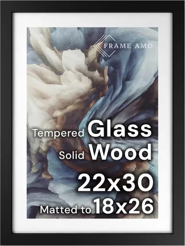 Miniatura 61 de Frame Amo Marco de póster de madera maciza de 13 x 19 pulgadas, color natural, tapete blanco para imagen de 11 x 17 pulgadas, parte frontal