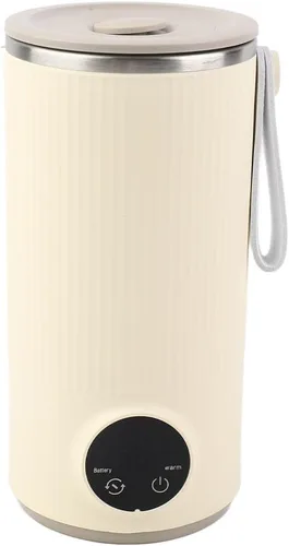 Estink Hervidor eléctrico portátil, caldera de agua de viaje recargable por USB con agitador y calefacción 55C, batería de litio de 2 x 3000 mAh,