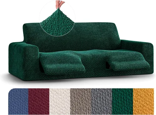 Miniatura 18 de PAULATO BY GA.I.CO. Funda reclinable – Funda de ajuste suave – Protector elástico de muebles reclinables de 1 pieza – Tela de terciopelo lavable a