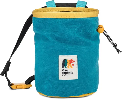 Miniatura 7 de Oso Supply Co - Bolsa de tiza de lona encerada - Bolsillo con cremallera y bolsa de malla para bouldering, escalada en roca, gimnasio, levantamiento