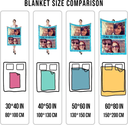 Miniatura 2 de Mantas personalizadas con fotos, manta personalizada de collage de fotos, suave, con mis propias fotos, regalos personalizados para Navidad, 2 Fotos