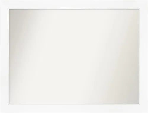 Miniatura 249 de Amanti Art Espejo de baño blanco para sobre el fregadero, 24 x 24 pulgadas, hecho a medida, espejo de tocador cuadrado blanco estrecho, marco