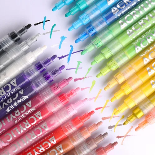 Miniatura 3 de Set de 24 colores de lápiz de esmalte de uñas, pinceles de arte de uñas para pintar, esmalte gel de líneas negras y blancas, pincel de punta Juego