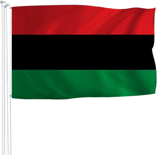 TOPFLAGS Bandera afroamericana panafricana para exteriores, 3 x 5 pies, ojales de latón para decoración africana del hogar, interiores y exteriores