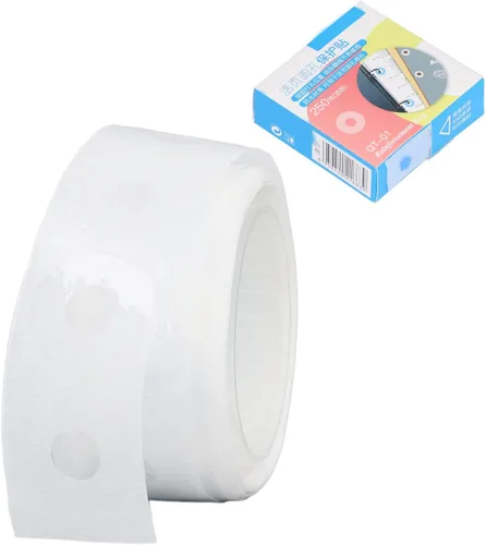 250 calcomanías de refuerzo perforadas impermeables de PVC de producción de bricolaje, calcomanías de reparación protectoras, calcomanías de