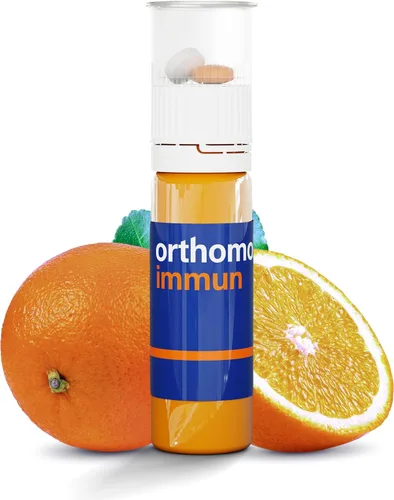Orthomol Immun, suplemento de apoyo inmune, refuerzo diario del sistema inmunológico, vitaminas A, B, C, D, E, zinc, selenio y yodo, suministro de 7