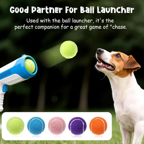 Miniatura 7 de Giantree Paquete de 20 mini pelotas de tenis para perros, pelotas de tenis pequeñas de entrenamiento de 2 pulgadas, pelota interactiva para perros