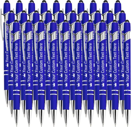 Miniatura 52 de STREADVE Bolígrafos personalizados personalizados con nombre grabado, logotipo, texto, bolígrafos de escritura suave, regalo personalizado para Negro