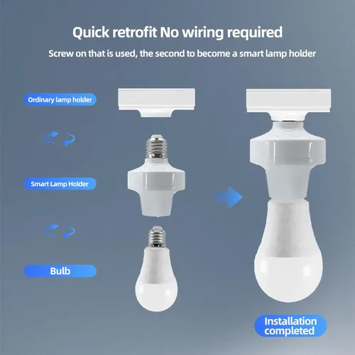 Miniatura 3 de Adaptador de enchufe de luz, control remoto de protocolo Zigbee,Adaptador de bombilla E26/E27, control remoto de aplicación, adaptador de corriente