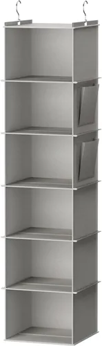Miniatura 16 de YOUDENOVA - Organizador colgante para clóset con 6 estantes de almacenamiento, paquete de 2, negro