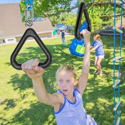 Miniatura 2 de Dolibest Monkey Bars Trapecio Bar Kids Monkey Bars Playground Trapecio Bar Anillos Swing Sets para patio trasero con barras de mono Curso Ninja