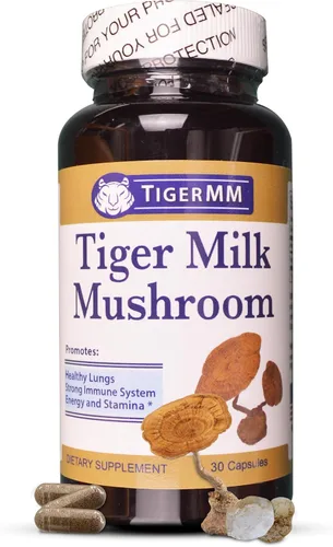 Tiger Milk Mushroom (Lignosus rhino.) EE. UU., Apoyo inmunitario respiratorio pulmonar 450mg cápsula