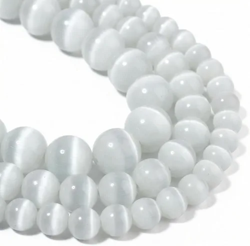 Miniatura 27 de 60 cuentas de turquesa de concha blanca, cuentas redondas sueltas de piedra natural de 0.236 pulgadas para hacer joyas, aretes, collares, Turquesa