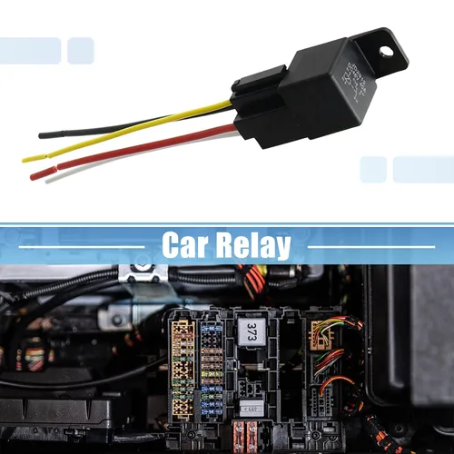 Miniatura 2 de uxcell JD-2912 4 Pin DC 48V 40A Universal Vehículo Vehículo Motor Fusible Relé Interruptor Potencia con 4 Arnés