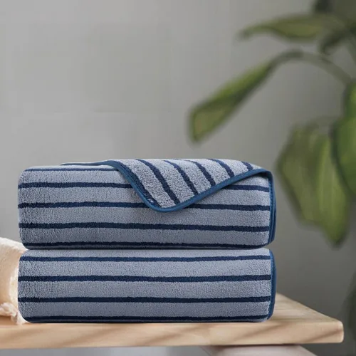 Miniatura 22 de Juego de 8 toallas de baño grandes a rayas estilo cabana color verde militar - Sábana de baño extragrande - 2 toallas de baño, 2 toallas de mano, 4