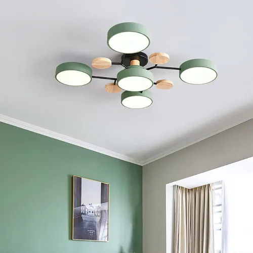 Miniatura 10 de Lámpara de techo LED regulable, lámpara de techo moderna de 9 pulgadas, montaje empotrado, de madera, de 12 W, lámpara blanca para sala de estar